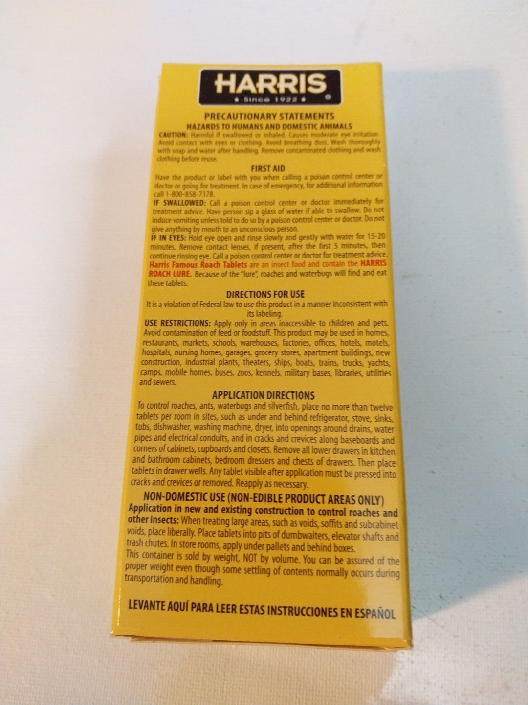 Harris Famous Roach & Silverfish Infestation Killer, 145 tablets new USA Branded