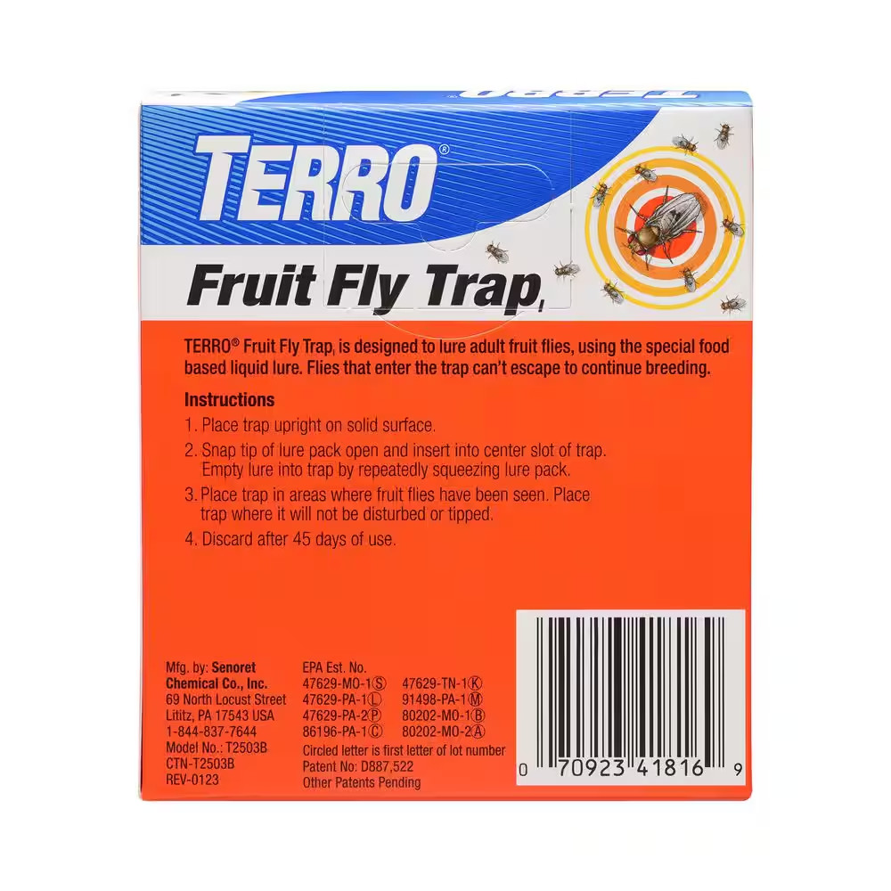 Indoor Fruit Fly Trap, (2-count) , Terro Traps, In Built With Window Sinks…