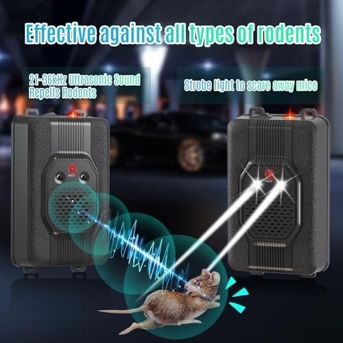 X-PEST Ultrasonic Rodent Repellent 4 Pack Battery Car Truck RV Garage Mouse Rat