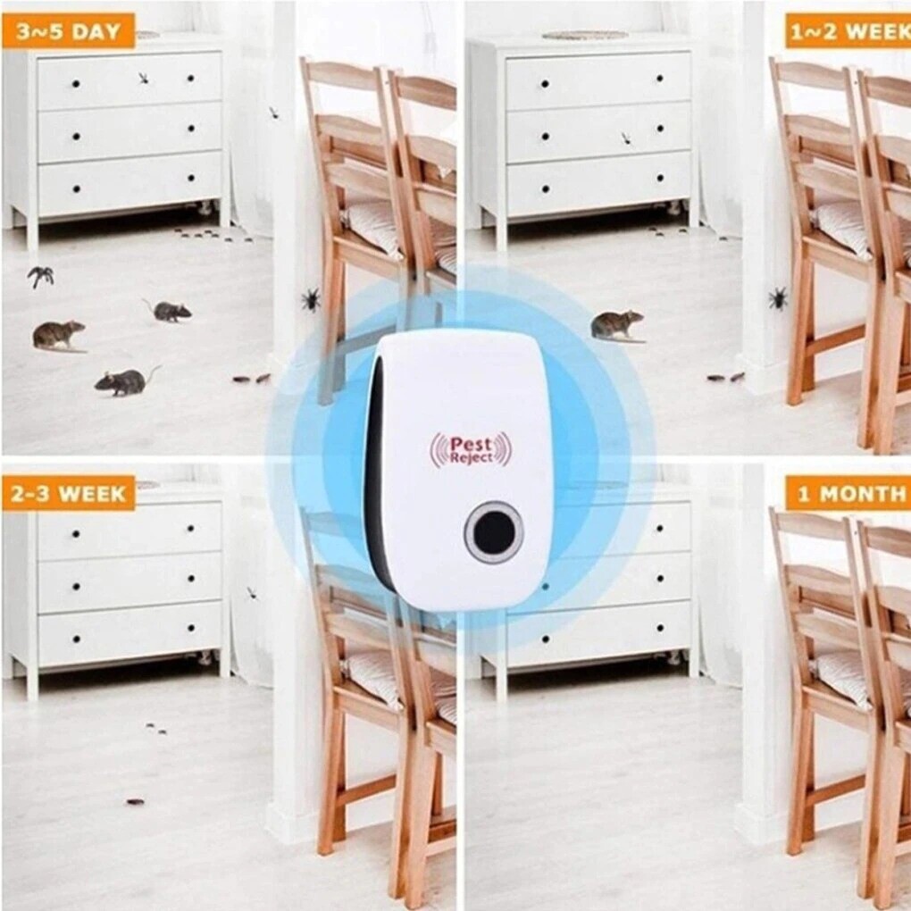 1Pcs Pest Reject Ultrasound Mouse Cockroach Repeller Device Insect Rats Spiders
