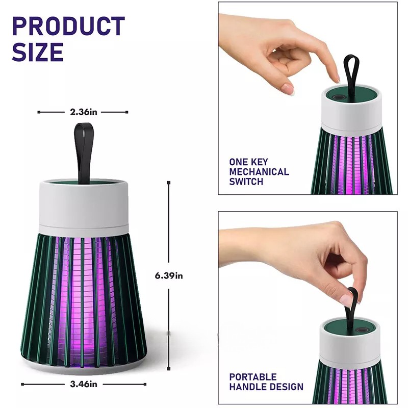 Electric Mosquito Insect Killer LED Light Fly Bug Zapper Trap Pest Control Lamp