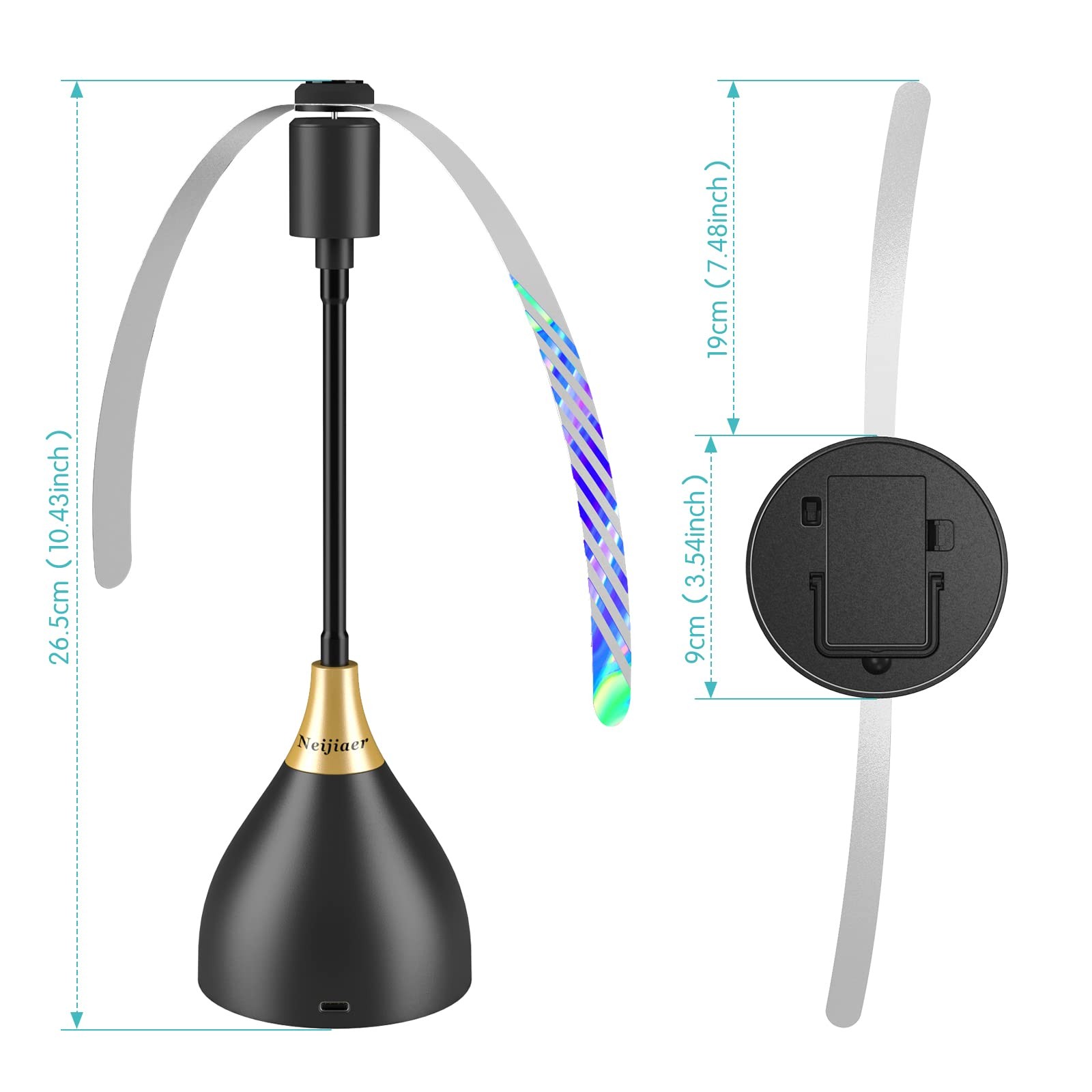 FLY FANS Repellent Spinner for Tables Soundless Outdoor Indoor 4 Pack NEIJIAER