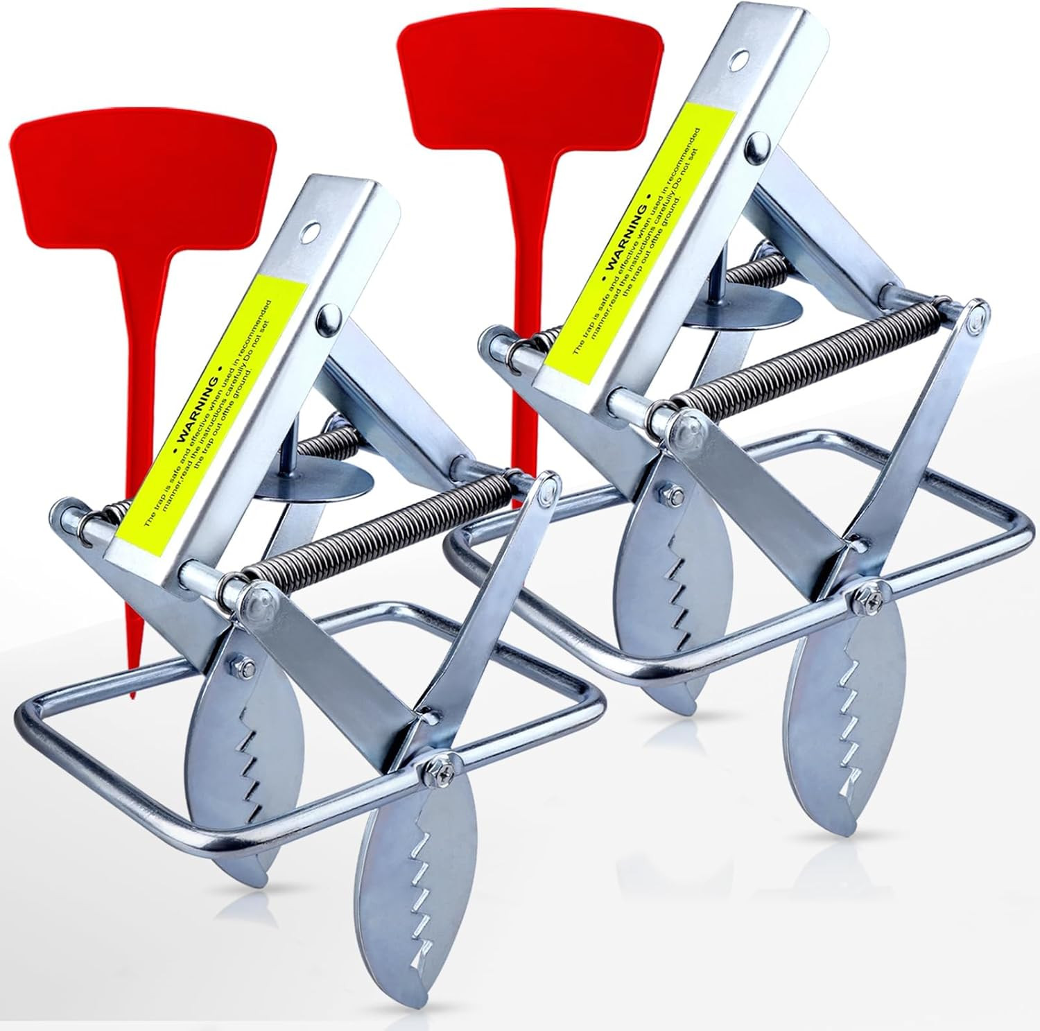 2 Pack Scissor Mole Trap Galvanized Steel Easy Step Setup Lawn Killer – US