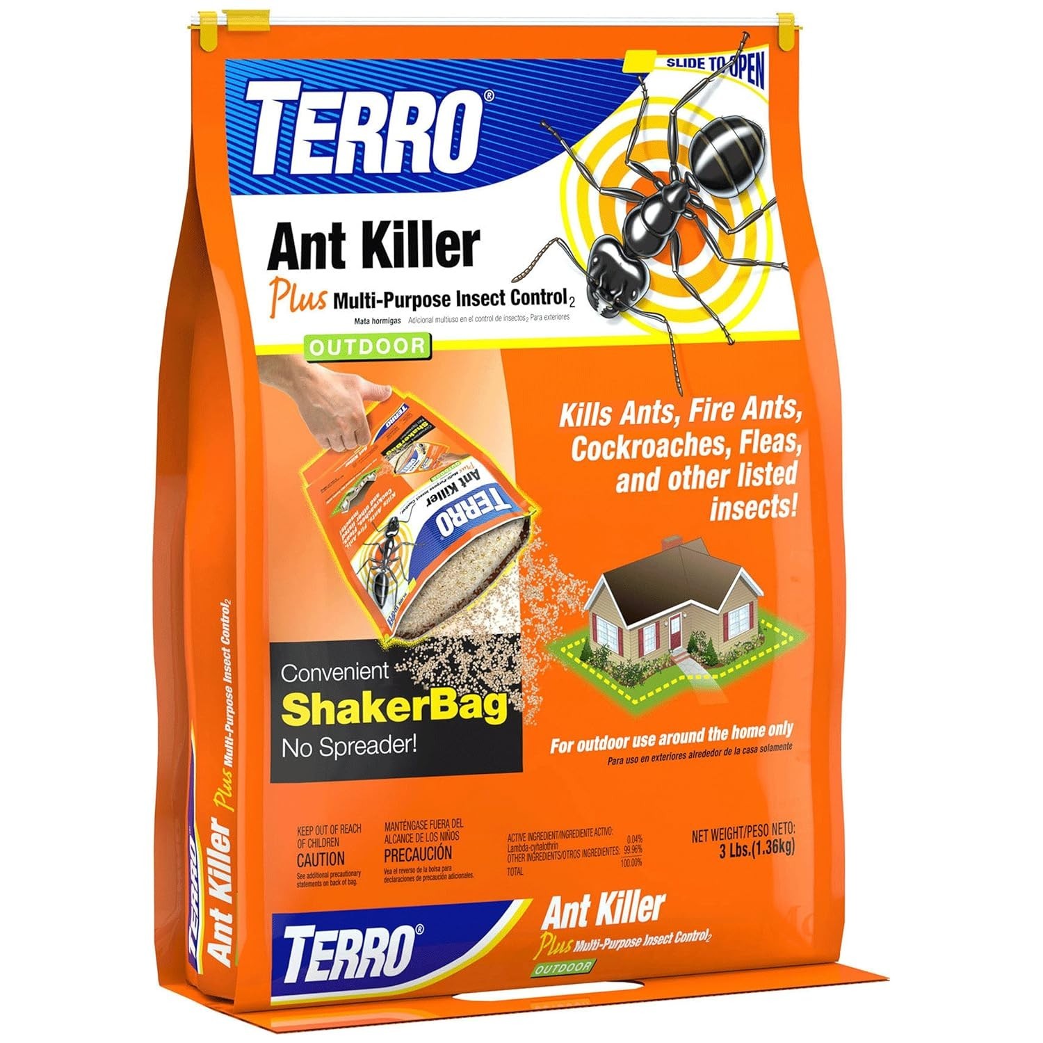 TERRO T901-6 Outdoor Ant Killer Granules Plus Shaker 3 lb. Bag