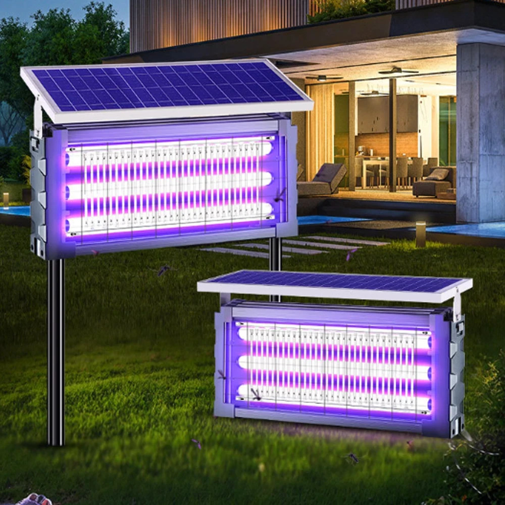 Solar Bug Zapper Outdoor, Wireless Portable Camping Mosquito Zapper 4500V For 35