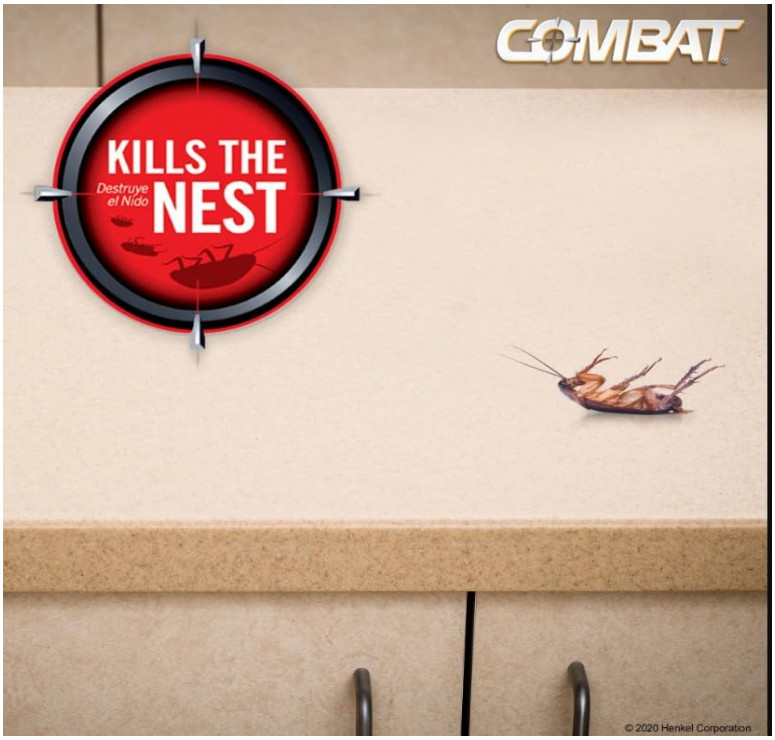 COMBAT MAX Mata Cucarachas Gel Jeringa Cebo Asesino Fuente Interna / Externa