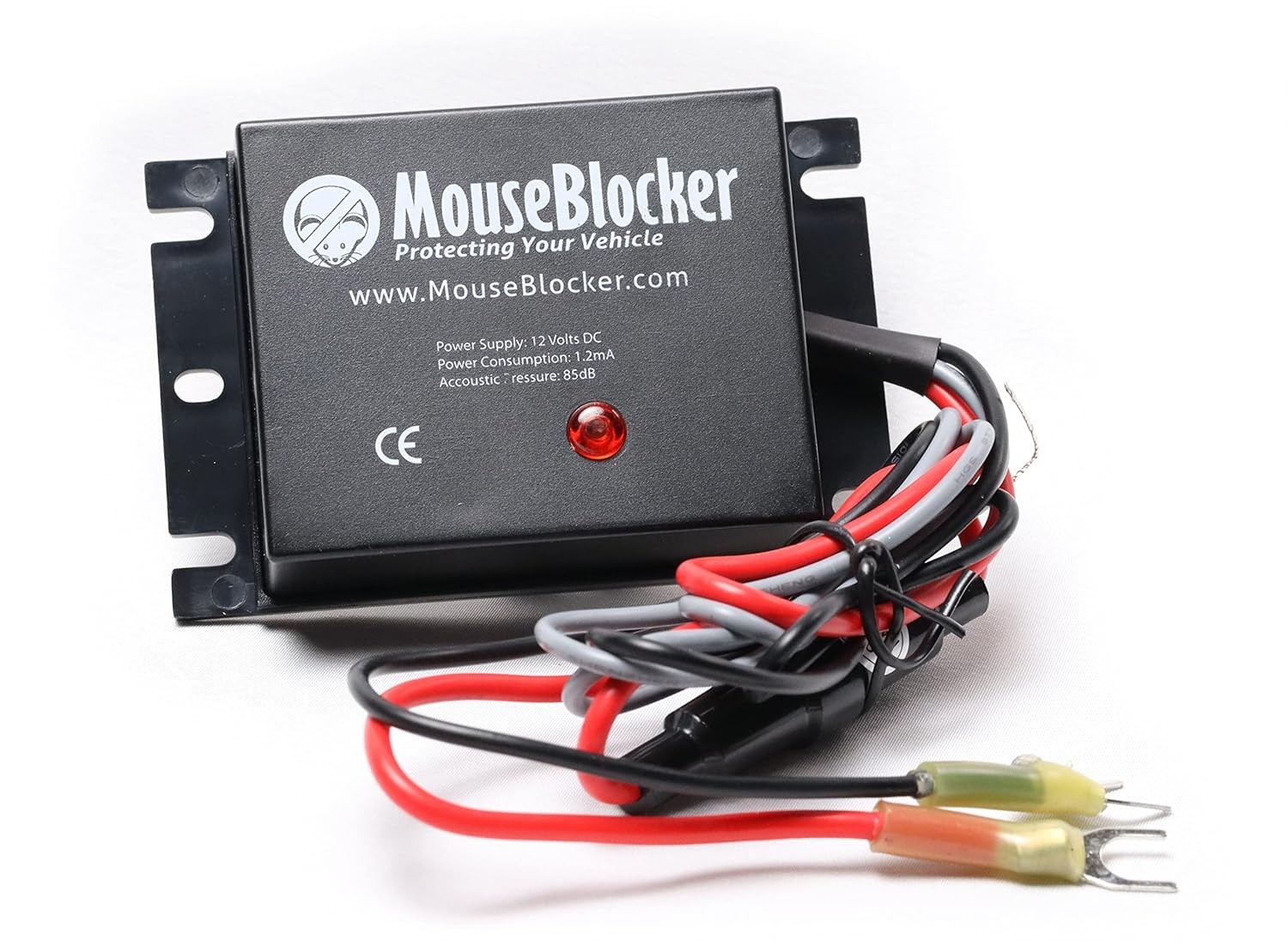 MouseBlocker 12V Ultrasonic Under Hood Mouse and Rodent Deterrent for Your Vehic