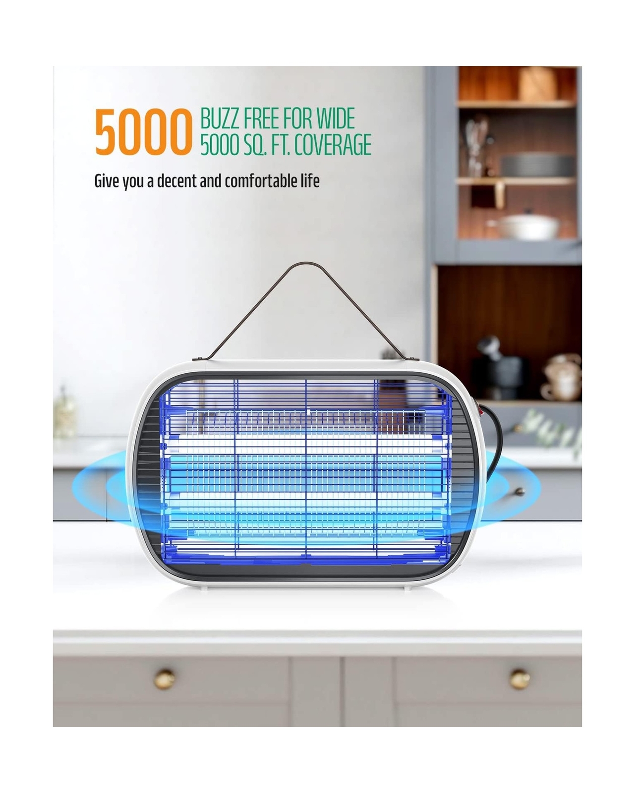 Buzbug Electric Bug Zapper 5000 Sq. Ft. Modern and Stylish 20W Insect Killer …