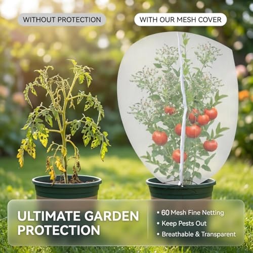 1PCS 6 × 7.8 FT Large Fruit Tree Netting Covers with 6 x 7.8 FT/1PCS White