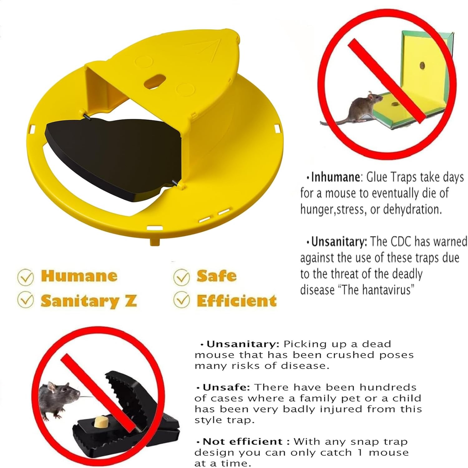 1- 4 Set of Bucket Lid Mouse Rat Trap Bucket Mousetrap Catcher US FAST SHIPPING