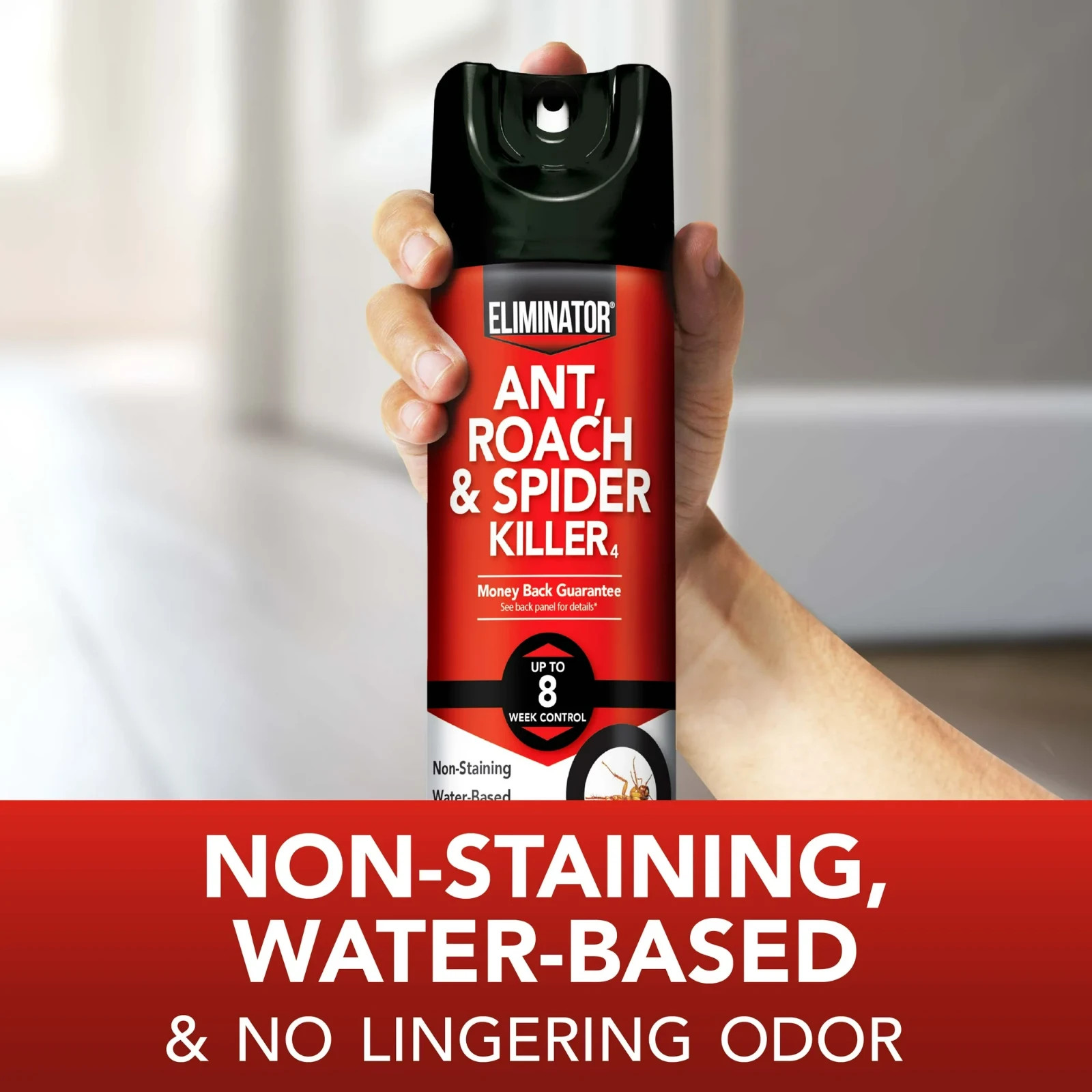 Eliminator Ant Roach & Spider Killer Aerosol Spray, Twin Pack, 17.5 oz Each