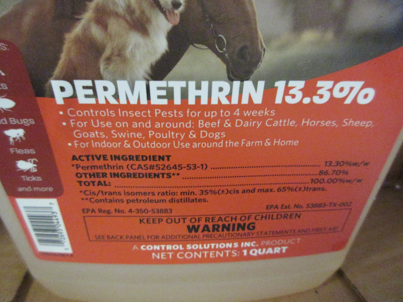 Martin’s Permethrin 13.3% Multi-Purpose Insecticide 32 oz by Control Solutions