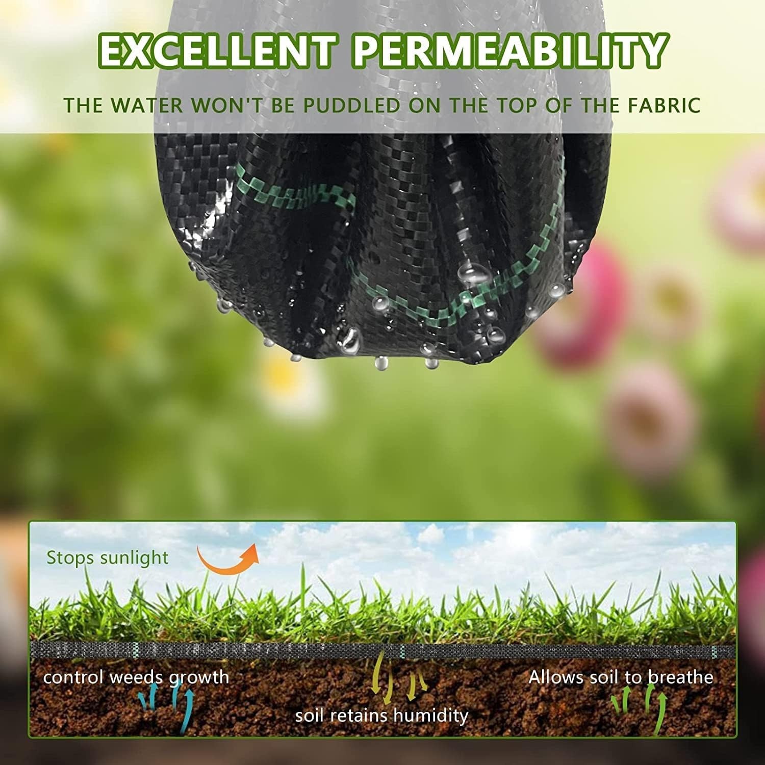 Durable 3ft x 50ft Weed Blocking Fabric for Gardens & Driveways – Easy Install