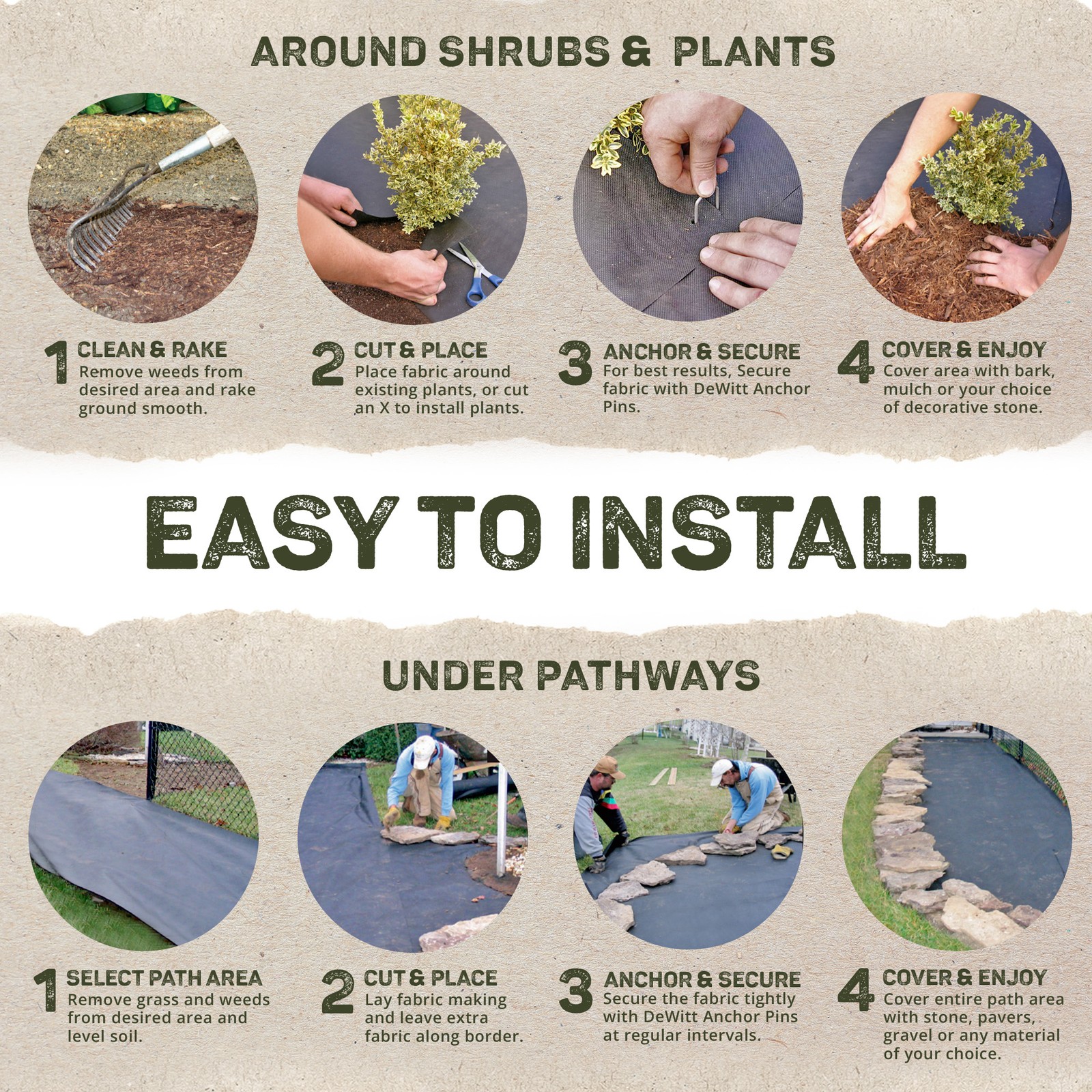 DeWitt P6 Pro 5 5oz 6′ x 250′ Commercial Landscape Weed Barrier Ground Fabric