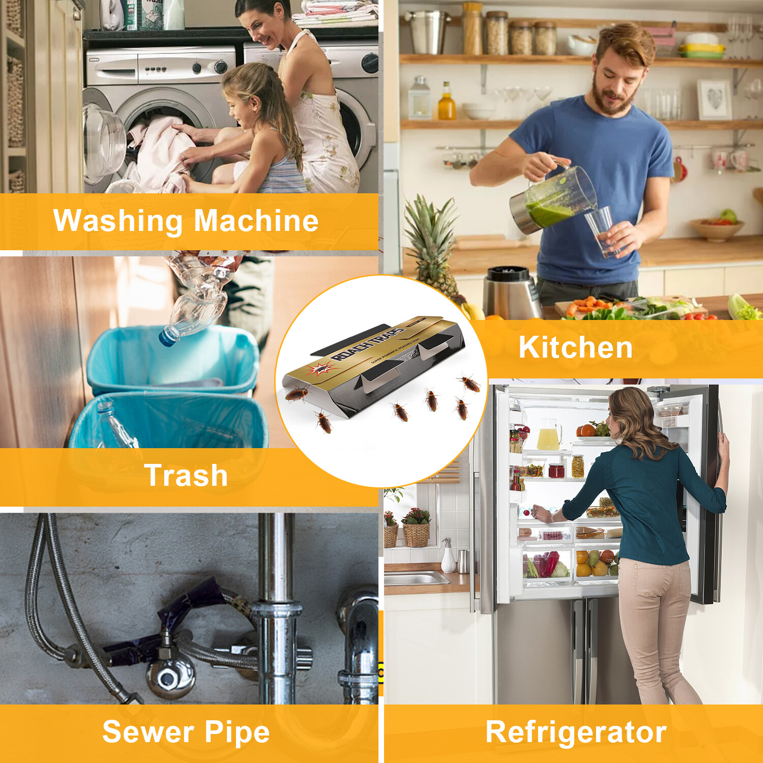 Heavy Duty Roach Glue Traps 5-20 PCS – Non-Toxic Cockroach Insect Catcher Indoor