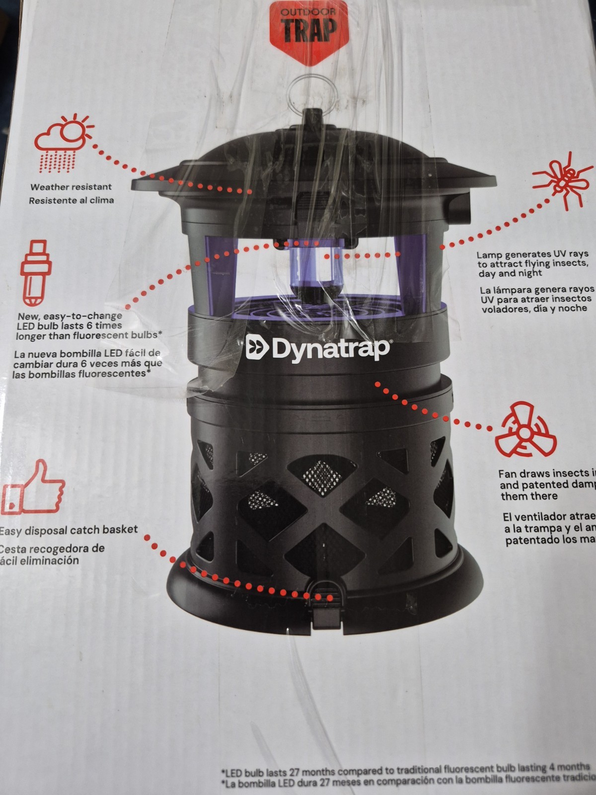 Dynatrap DT1130SR 1/2 Acre Mosquito & Flying Insect Outdoor Trap and Killer