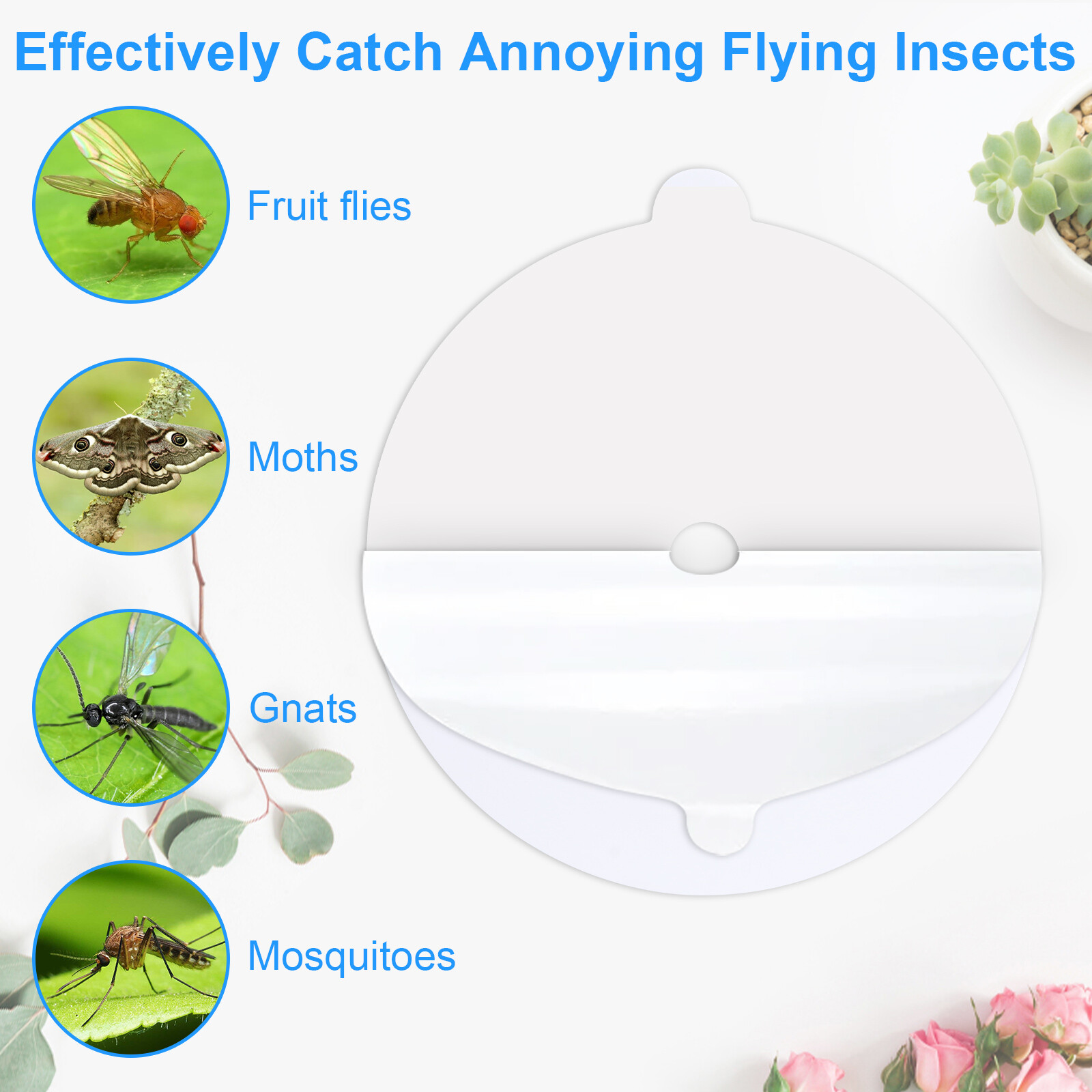 20Pack Disposable Flea Trap Sticker Sticky Dome Flea Trap Refill Flea Glue Discs