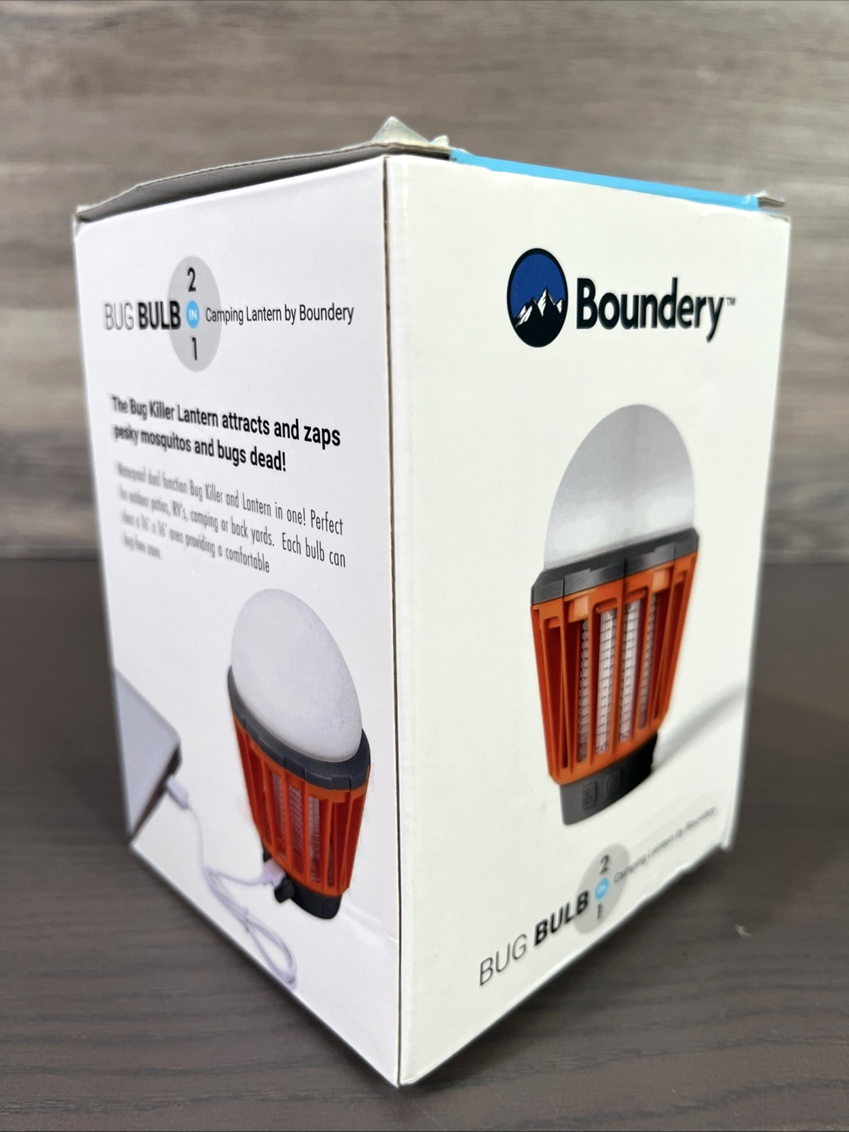 Boundery Bug Bulb 2 in 1 Camping Lantern Electric Bug Zapper Light Bulb NIOB