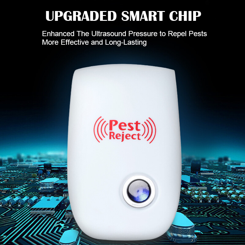 6x Pest Reject Ultrasonic Repeller Home Bed Bug Mites Spider Defender Roaches 5W