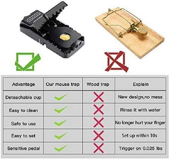 6 Pack Mouse Traps Rat Mice Killer Snap Trap Power Rodent Heavy Duty Pest Trap