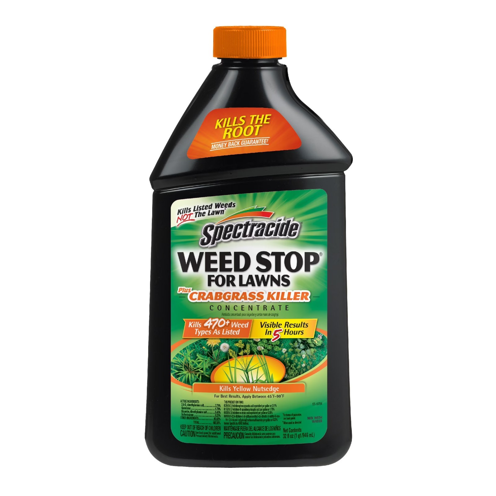 Spectracide Weed for Lawns Plus Crabgrass Killer Concentrate 32 Ounces Pack of 2