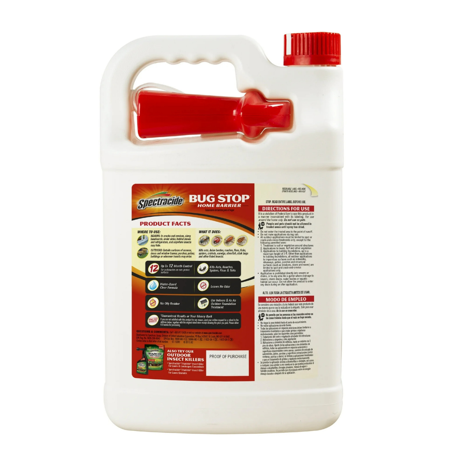 Spectracide Bug Stop Home Barrier – 1 Gal Indoor & Outdoor Spray (2 pack)