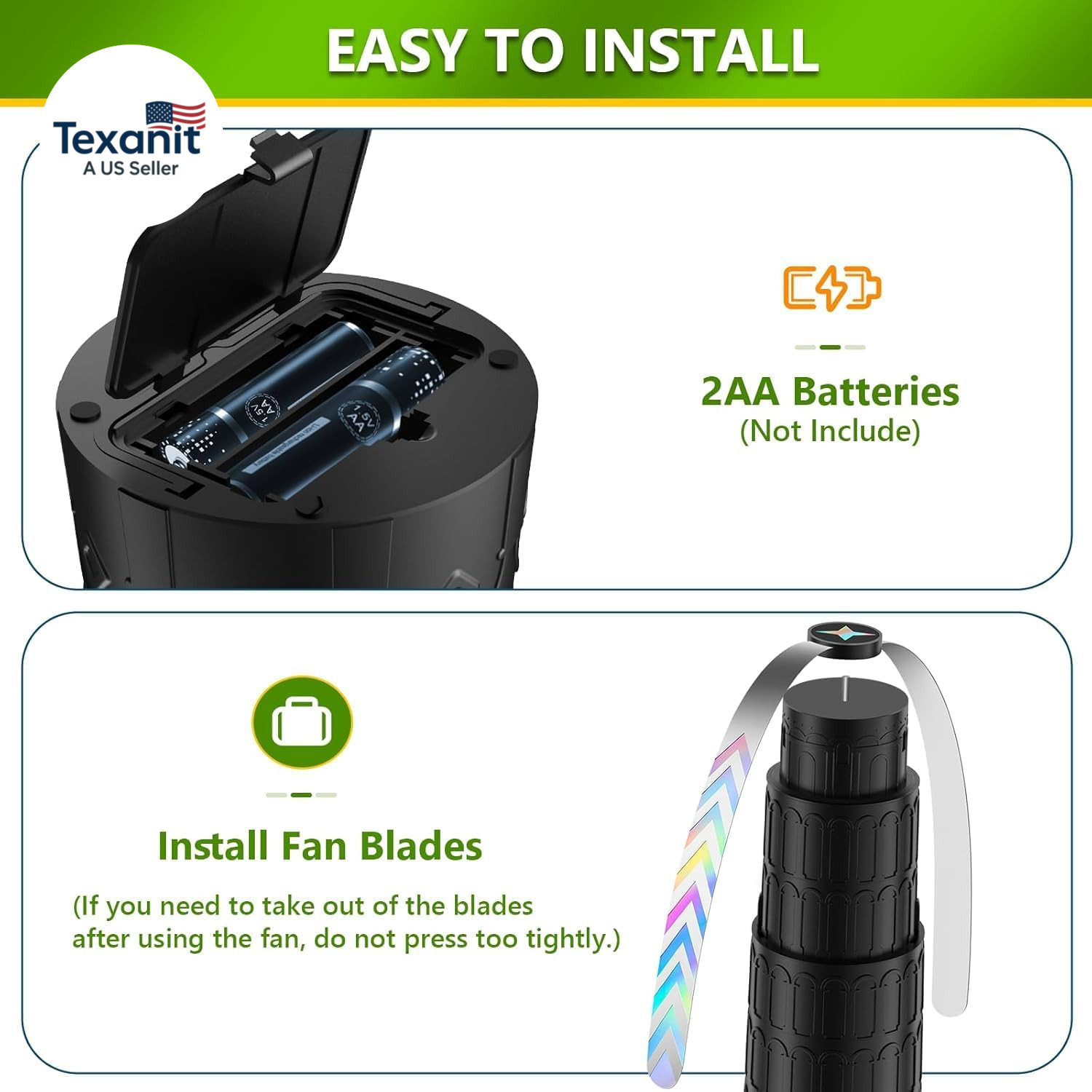 Fly Fans for Tables, Foldable Fly Fan, Chemical Free Food Fans to Keep Flies Awa