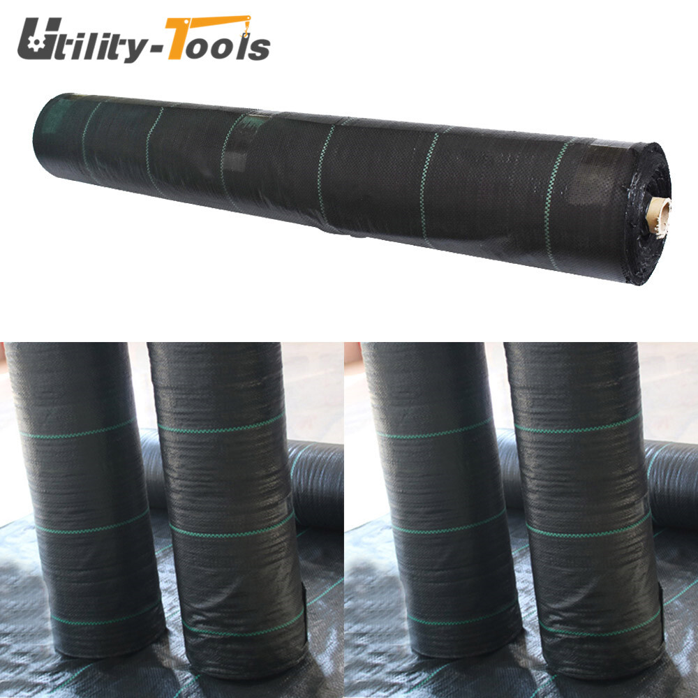 Heavy-Duty Weed Barrier Garden Landscape Fabric Woven Ground Cover 4×16ft 3.2oz