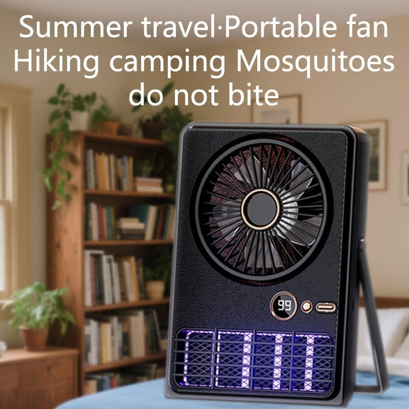 2-in-1 Desktop and Outdoor Camping Fan Digital Control Mosquito Killer Lamp