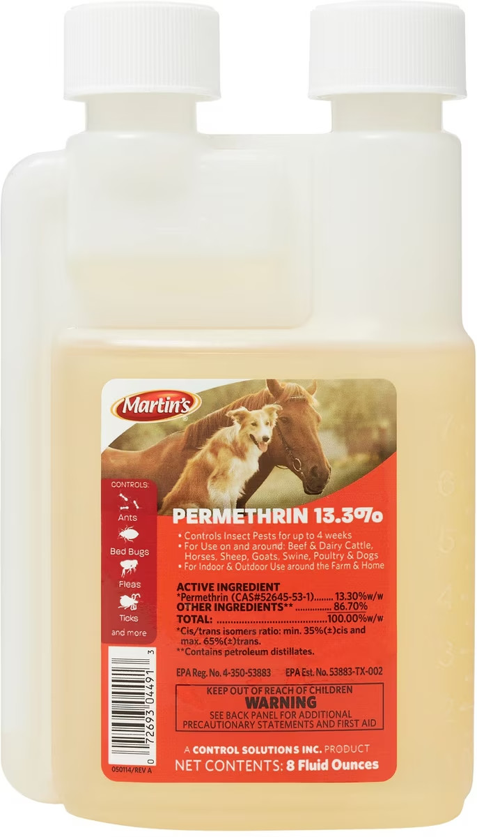 Martin’s Permethrin 13.3% Multi-Purpose Insecticide Concentrate, 8-fl oz bottle