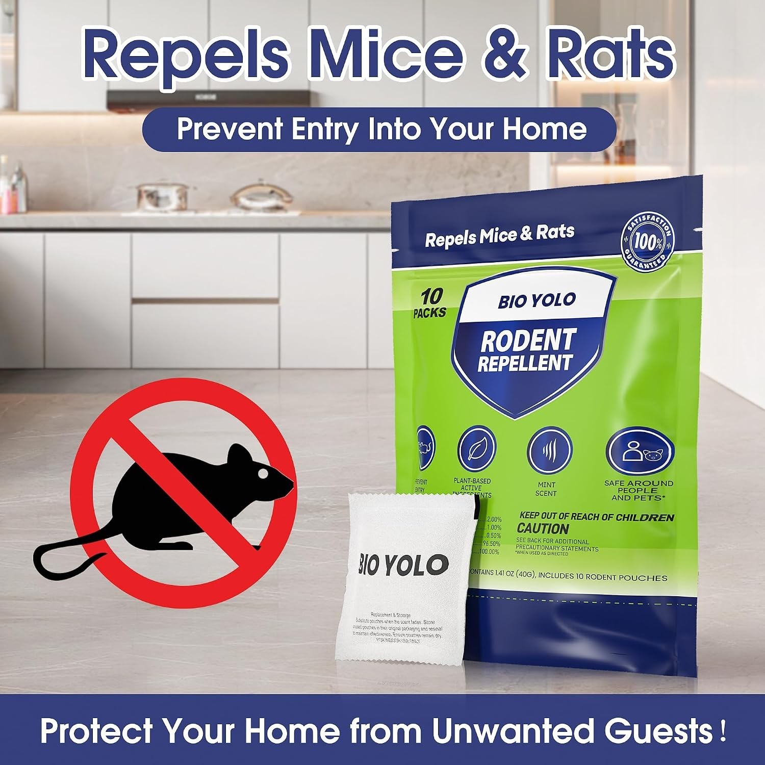 Rodent Repellent Pouches – Peppermint Oil, Plant-Powered – Repels Mice, Rats …