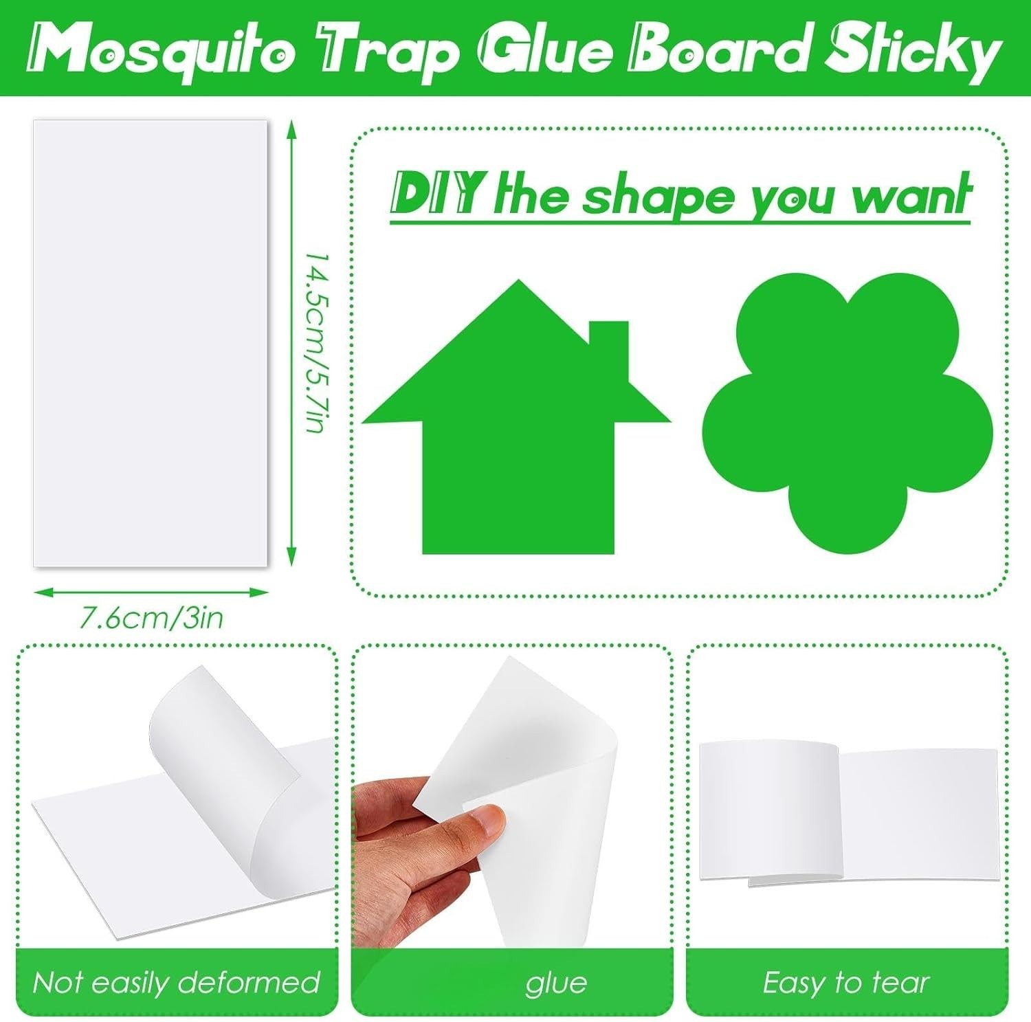 40 Pack Replacement Glue Boards Sticky Cards Mosquito Trap Sticky Traps Insect