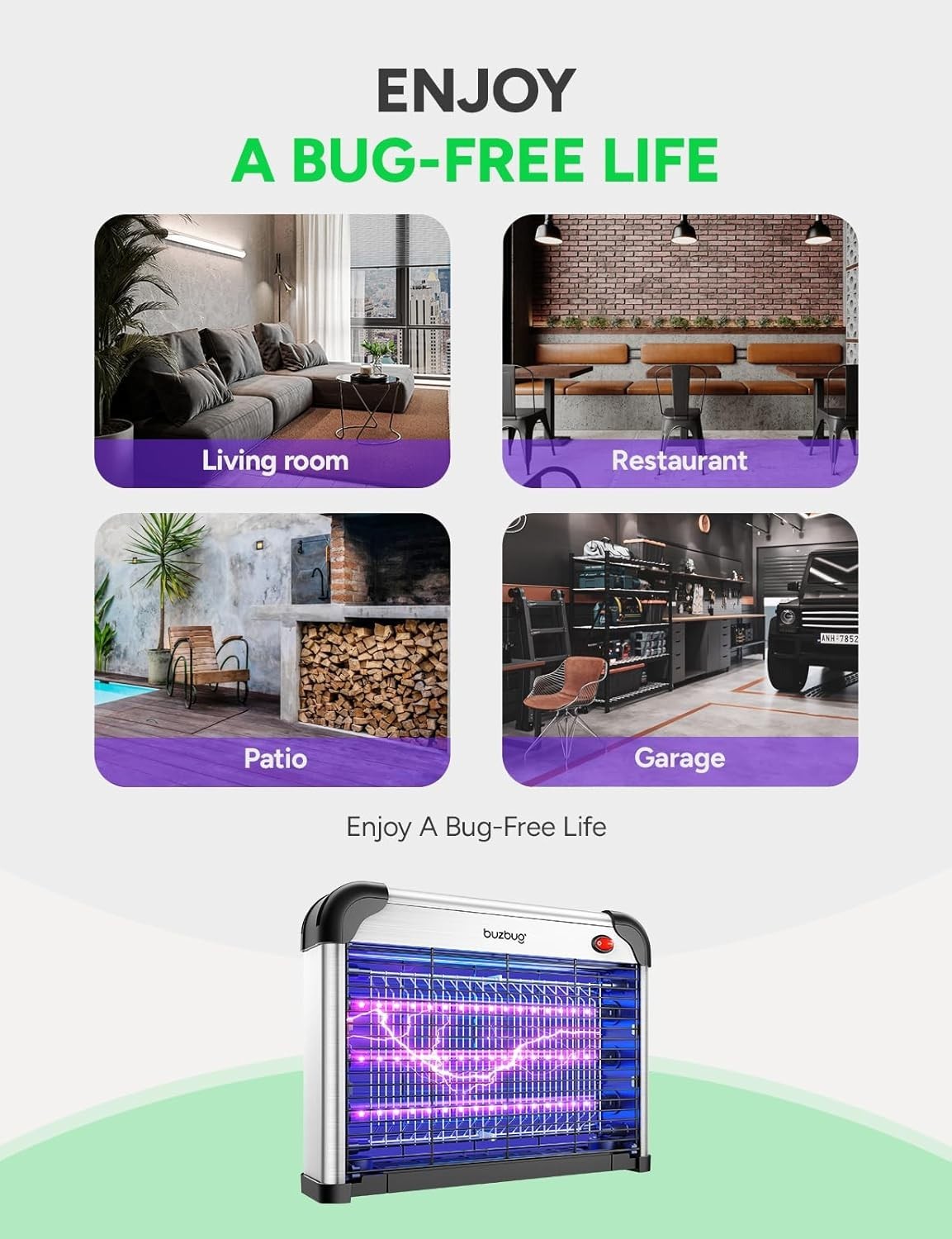 Compact LED Mosquito Trap – 3 Bulbs, Easy Clean, Child Safe Design for Home