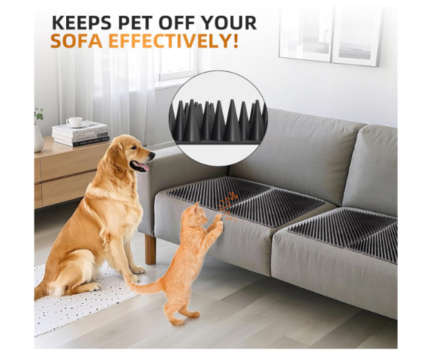 Plastic Scat Mat with Spikes Cat Dog Deterrent Outdoor Garden Couch Protector