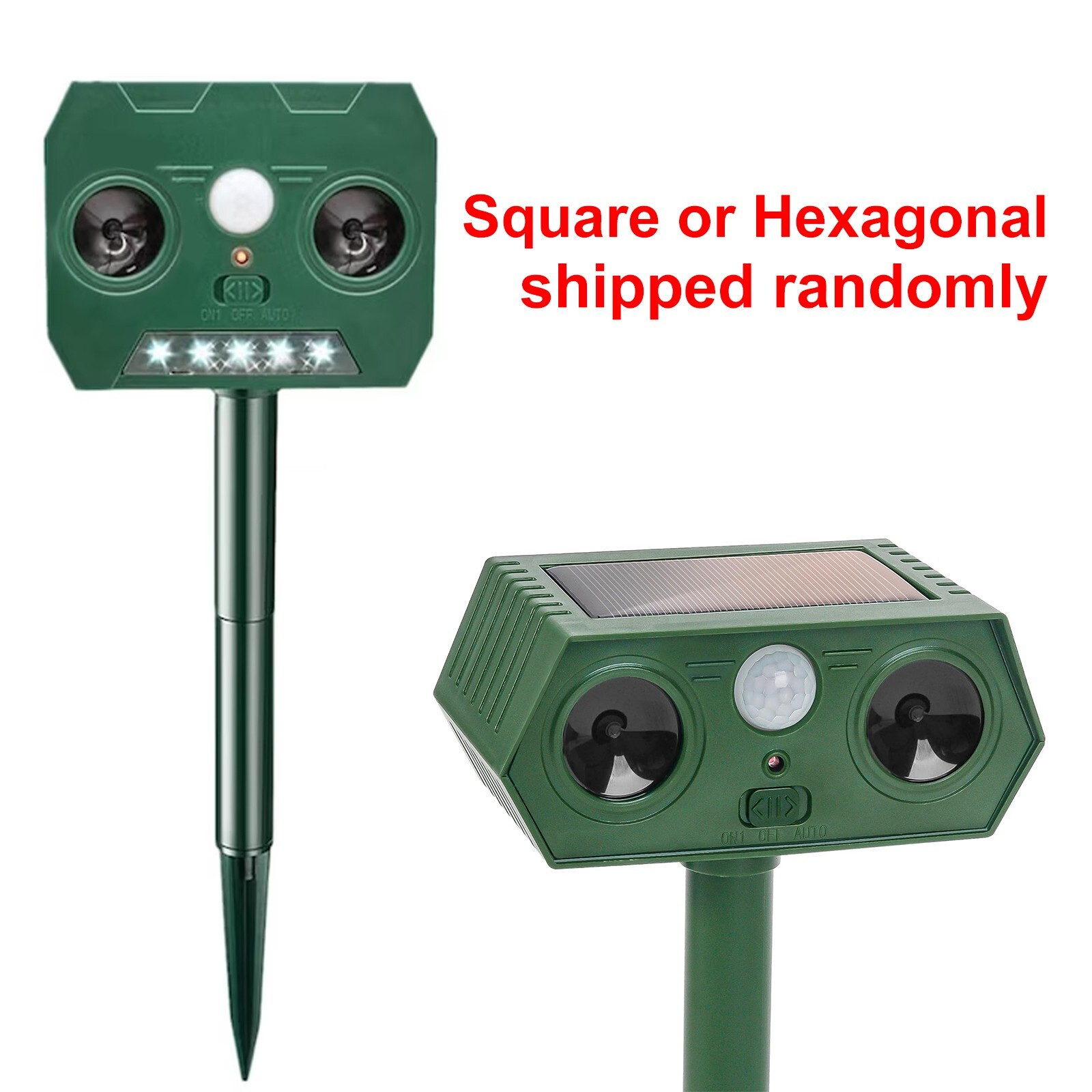 4/6/8Pack Solar Ultrasonic Animal Repellent Dog Skunk Deer Raccoon For Garden