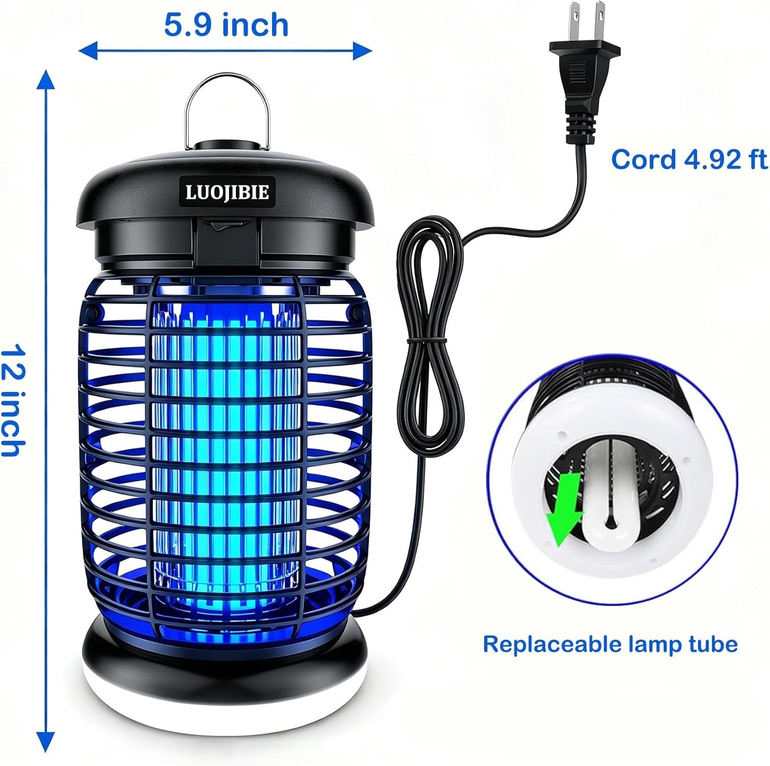Sleek Modern 4200V Electric Bug Zapper – Indoor & Outdoor Pest Control Solution
