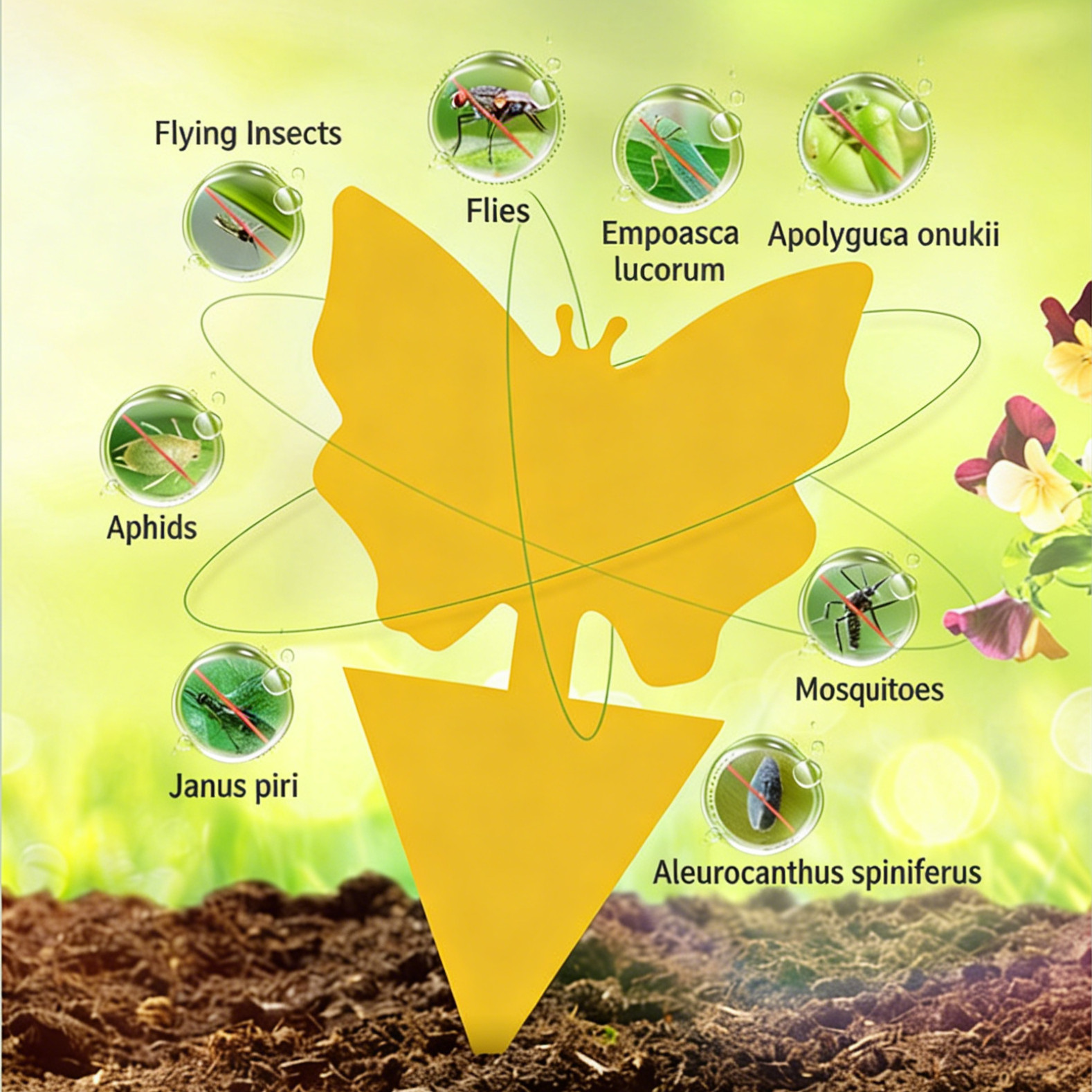 50X Yellow Sticky Fruit Fly Traps Fungus Gnat Killer Trap Use for Indoor Outdoor