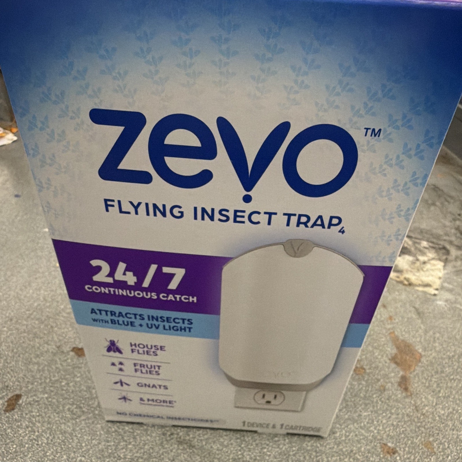 Zevo 24/7 Continuous Catch Plug-In Flying Insect Trap for Flies