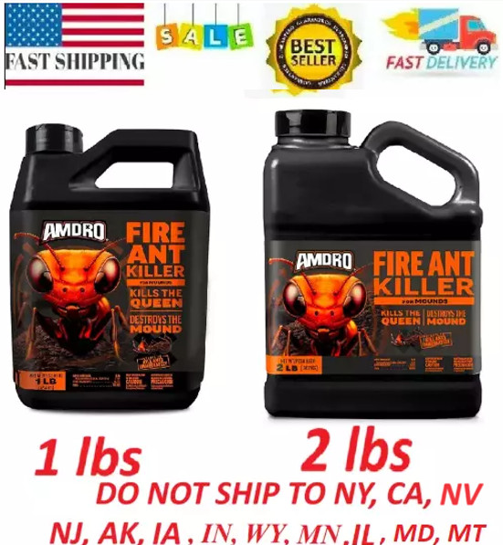 Amdro Fire Ant Bait Mound Treatment Fire Ant Killer, 1 lbs , 2 lbs