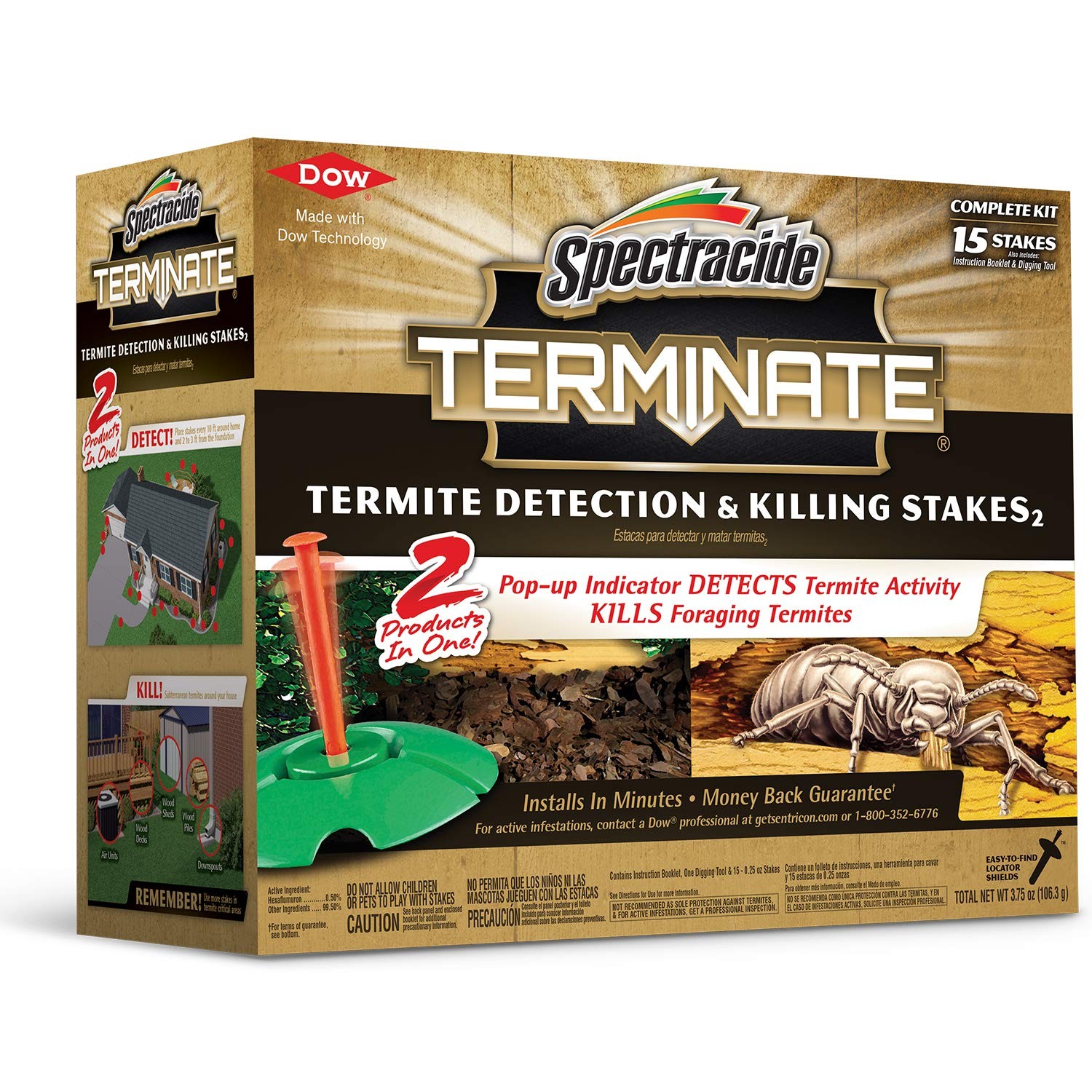 Spectracide Terminate Termite Detection Killing Stakes, Kills Foraging