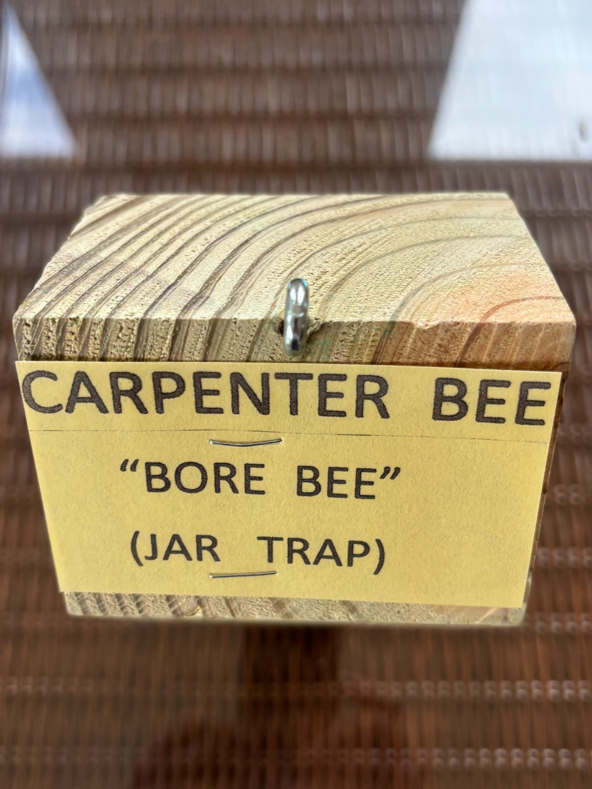 Carpenter Bee Traps *ONE* Rustic Design-Treated Pine (M3212)