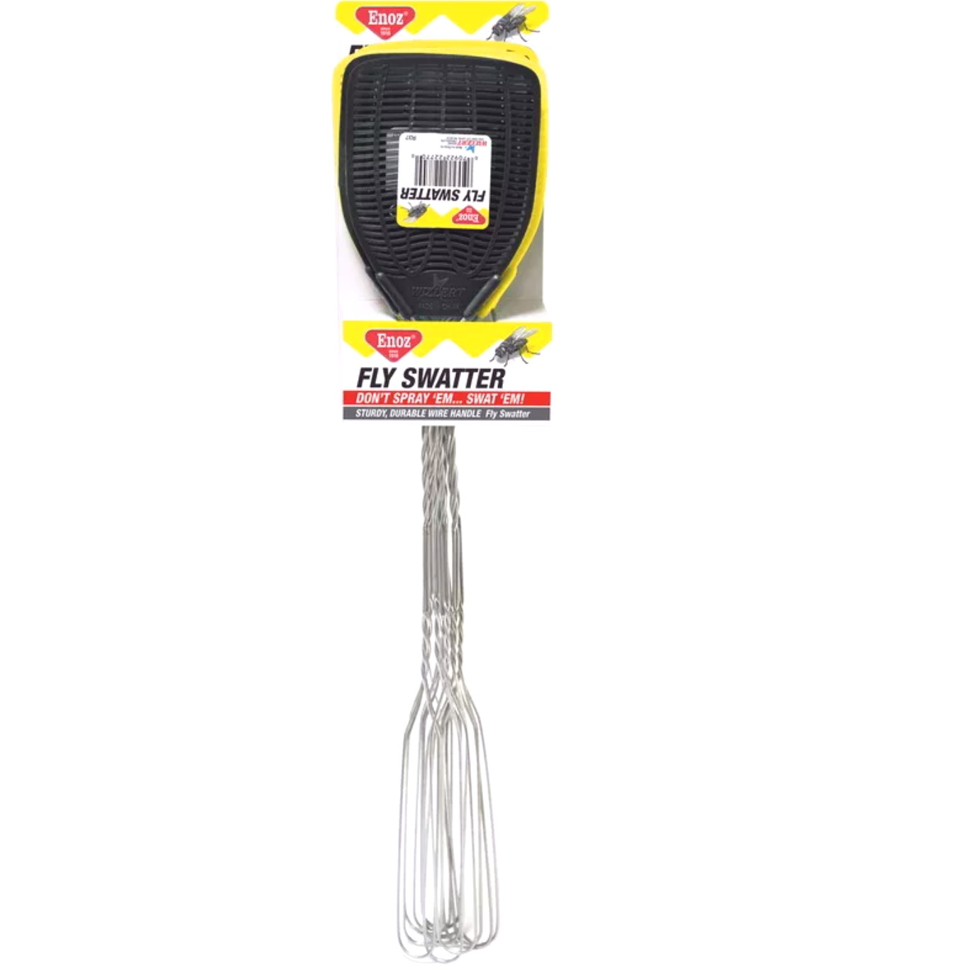 Willert R37.24 Enoz Assorted Colors Plastic Mesh Head Fly Swatter (Pack of 24)