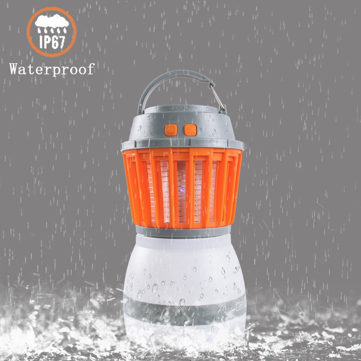 Portable LED Camping Lantern and Mosquito Killer USB Rechargeable+Solar Panel
