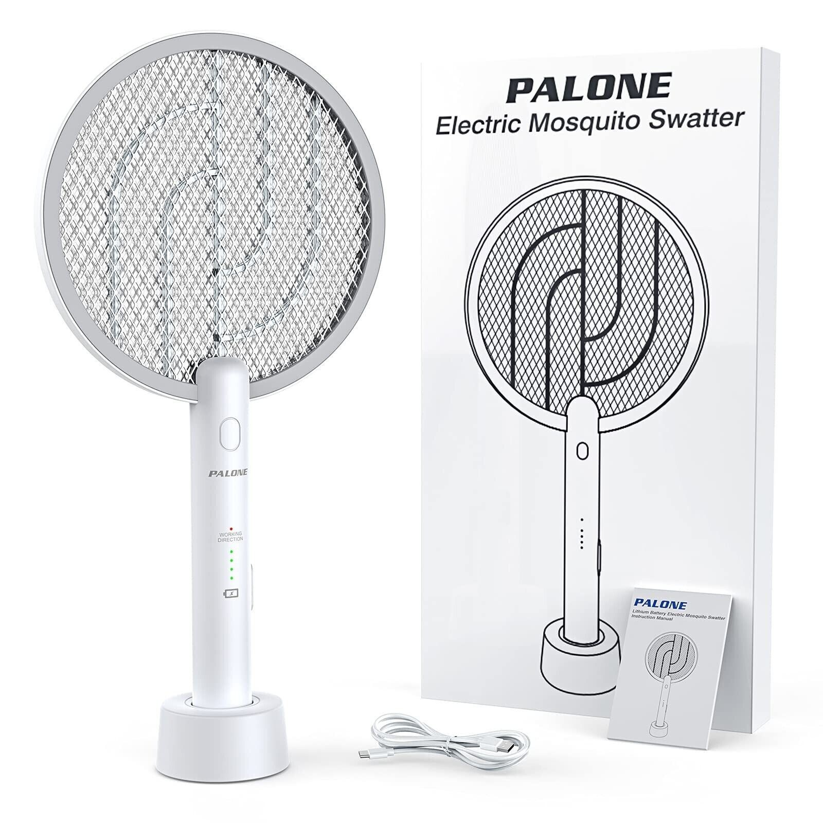 Electric Fly Swatter 4000V Bug Zapper Racket 2 in 1 Fly Swatter Rechargeable