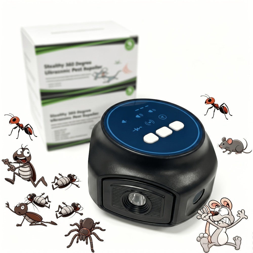 2/1Pcs Black USB Powered Ultrasonic Rodent Repeller