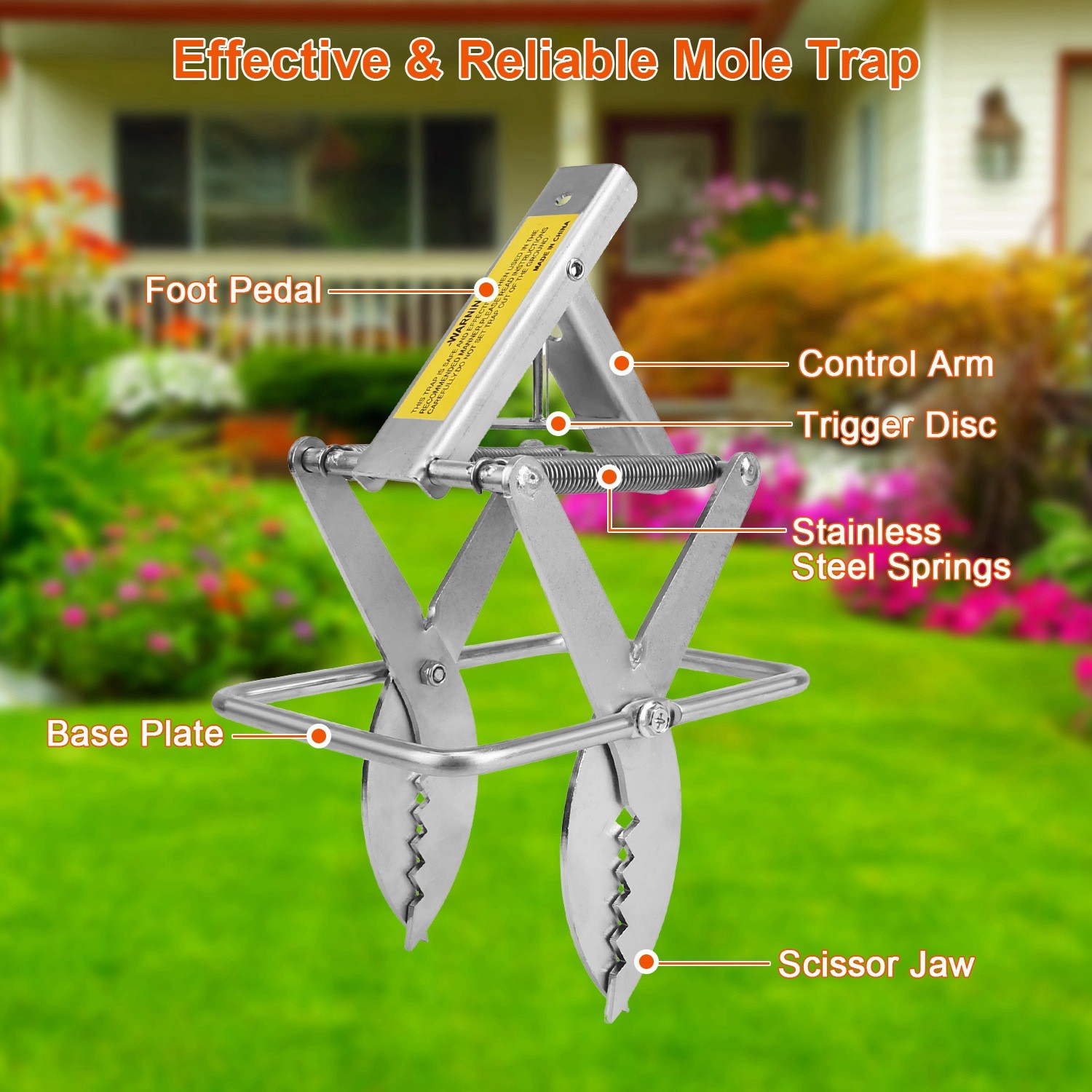 4Pack Mole Trap Scissor Trap Reusable Mole Trap Killer Catcher for Lawn Graden