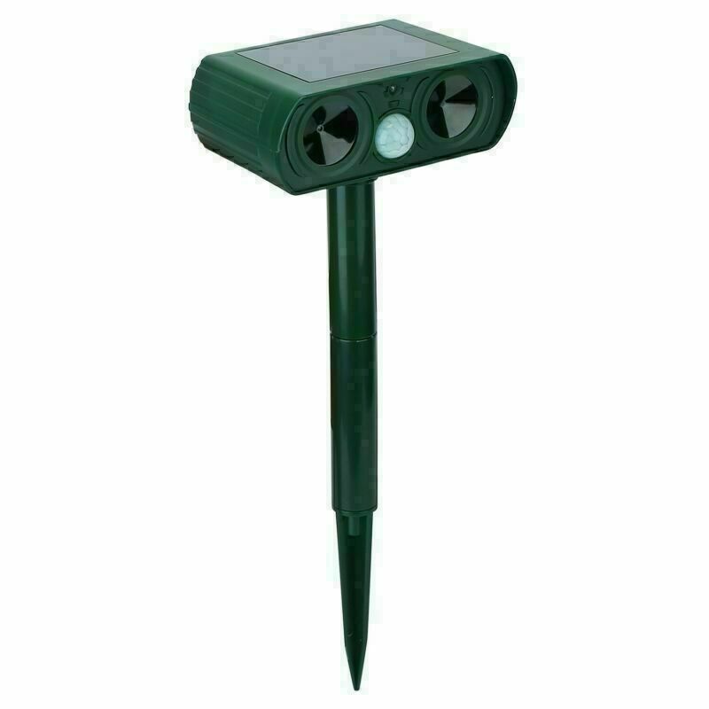 Ultrasonic Animal Repeller Solar Power Outdoor Pest Mice Deer Sensor Waterproof
