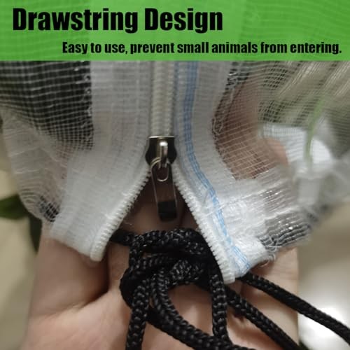 1PCS 6 × 7.8 FT Large Fruit Tree Netting Covers with 6 x 7.8 FT/1PCS White
