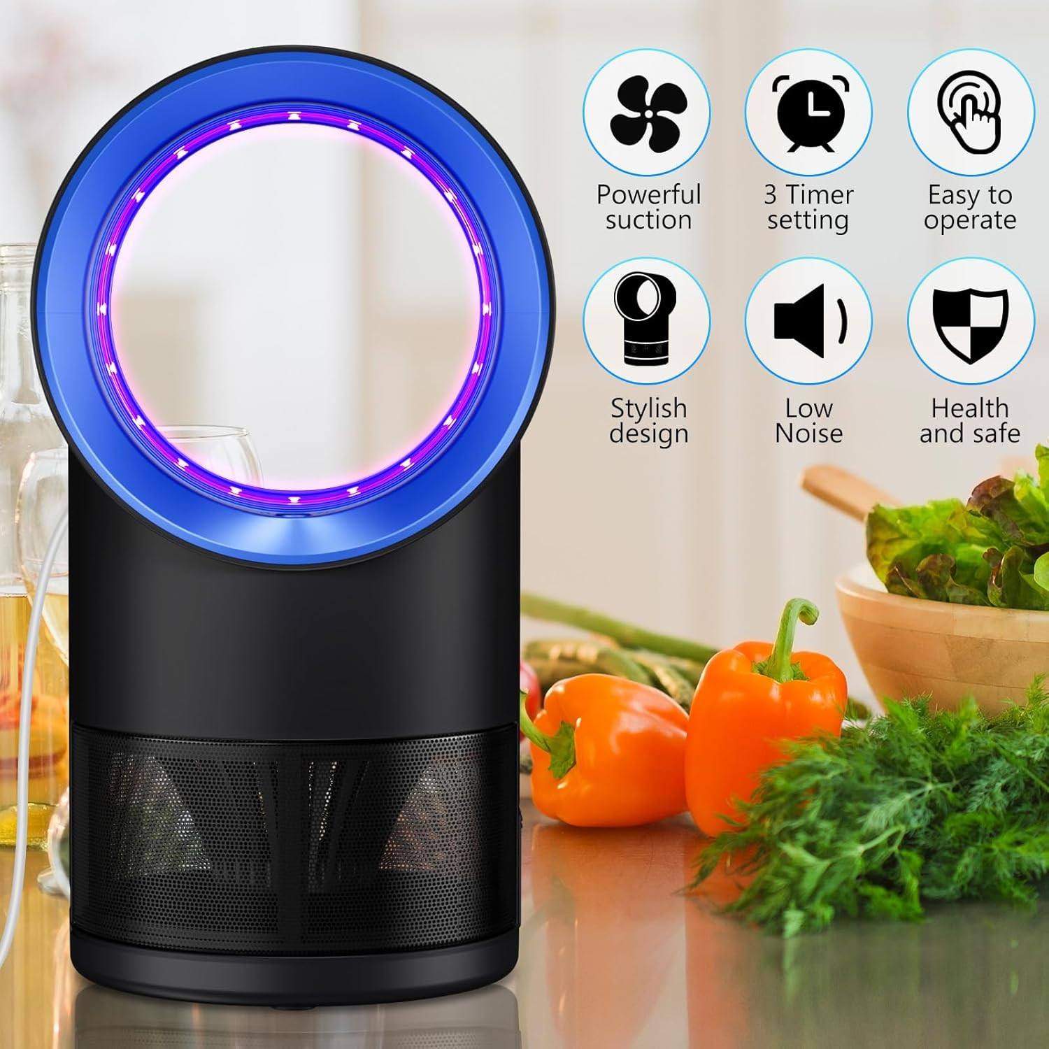 Fruit Fly Trap for Indoors, Fly Traps for Home Gnat Traps House Indoor, Indoor I