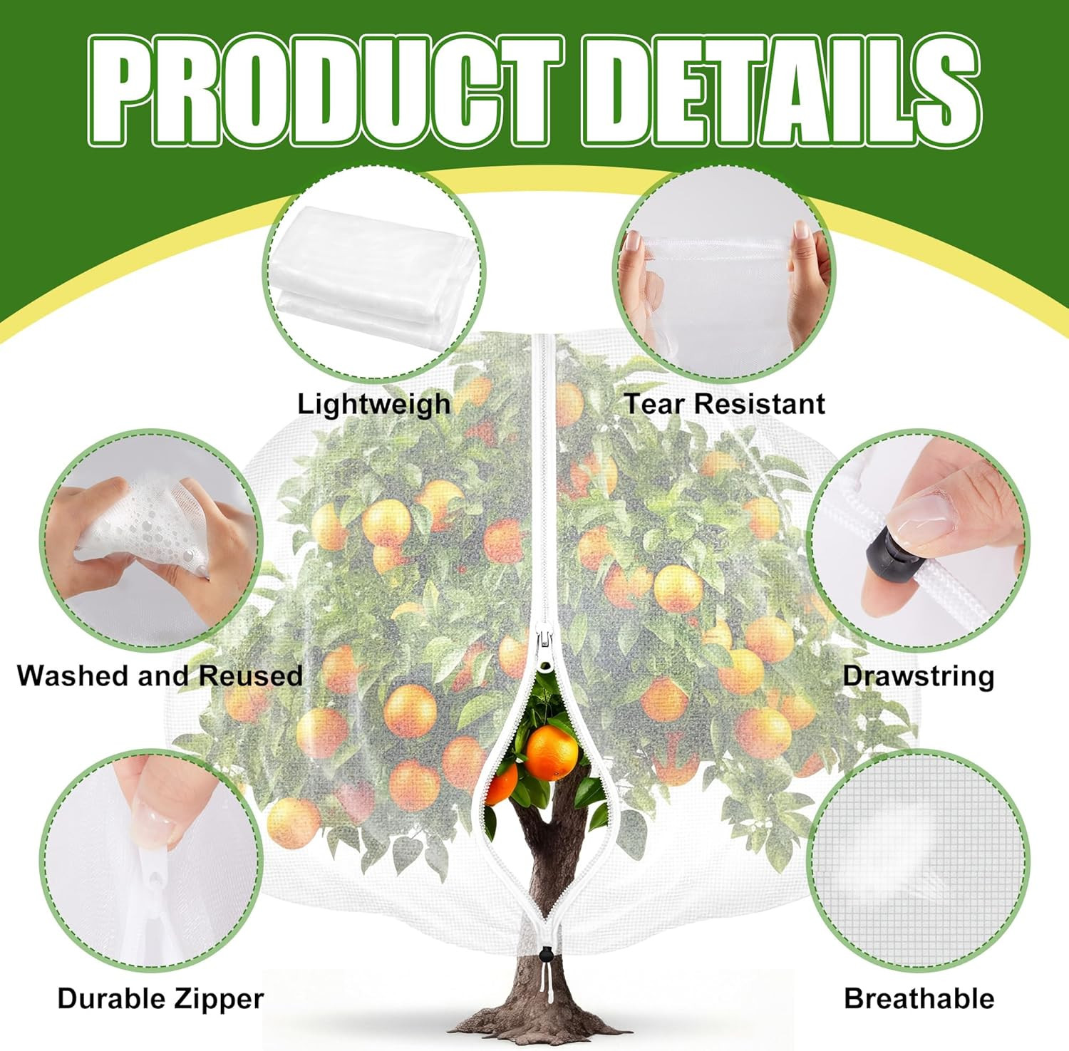 4 Pcs Extra Large 12 X 10 Ft Bird Netting for Garden Fruit Tree Plant Protection